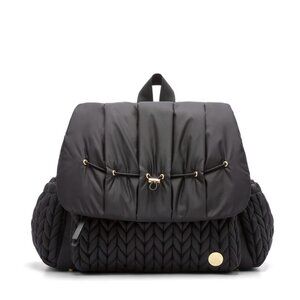 HAPP Brand Levy Black Quilted Diaper Bag